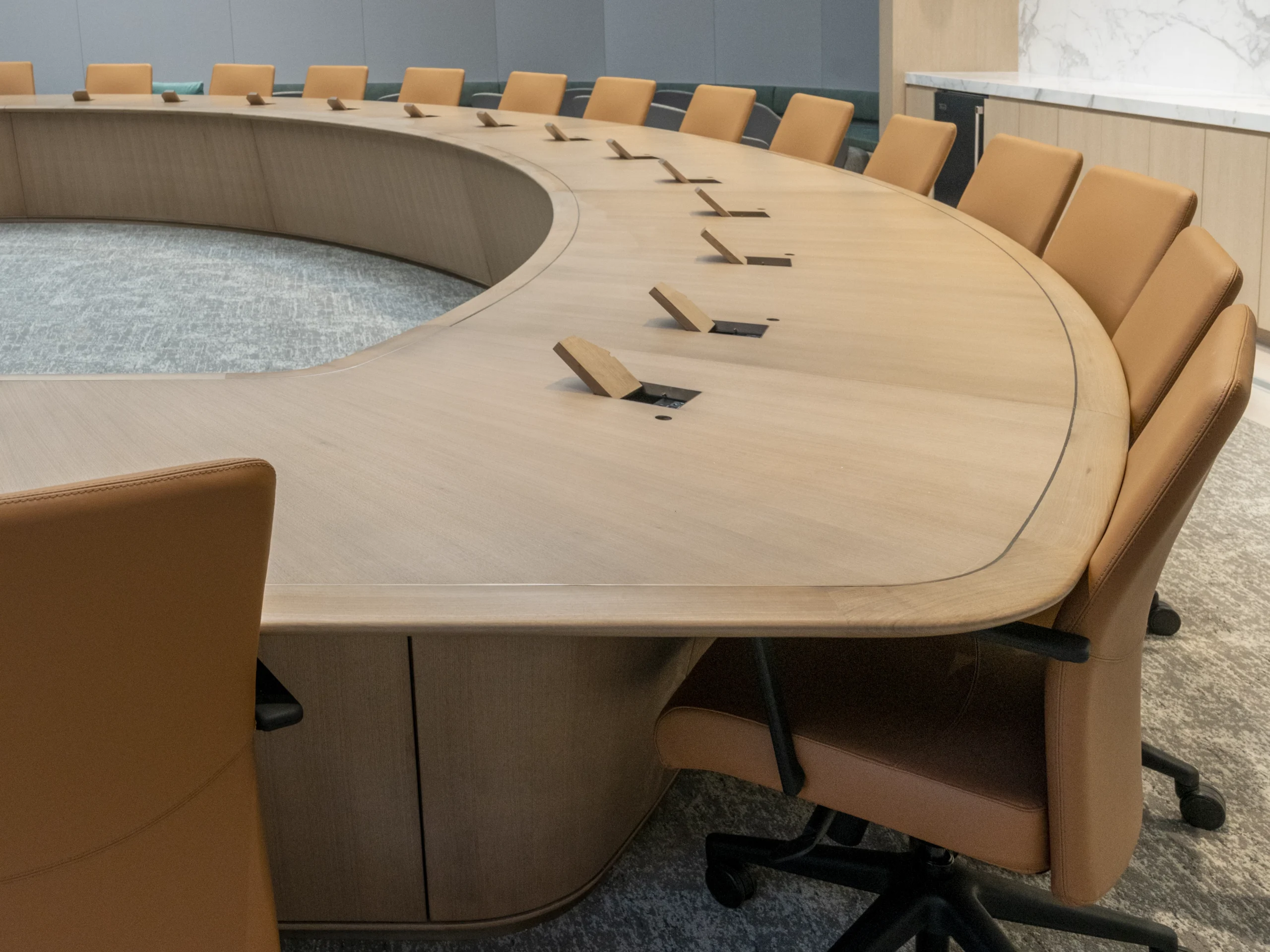 Bleached Walnut Boardroom Table