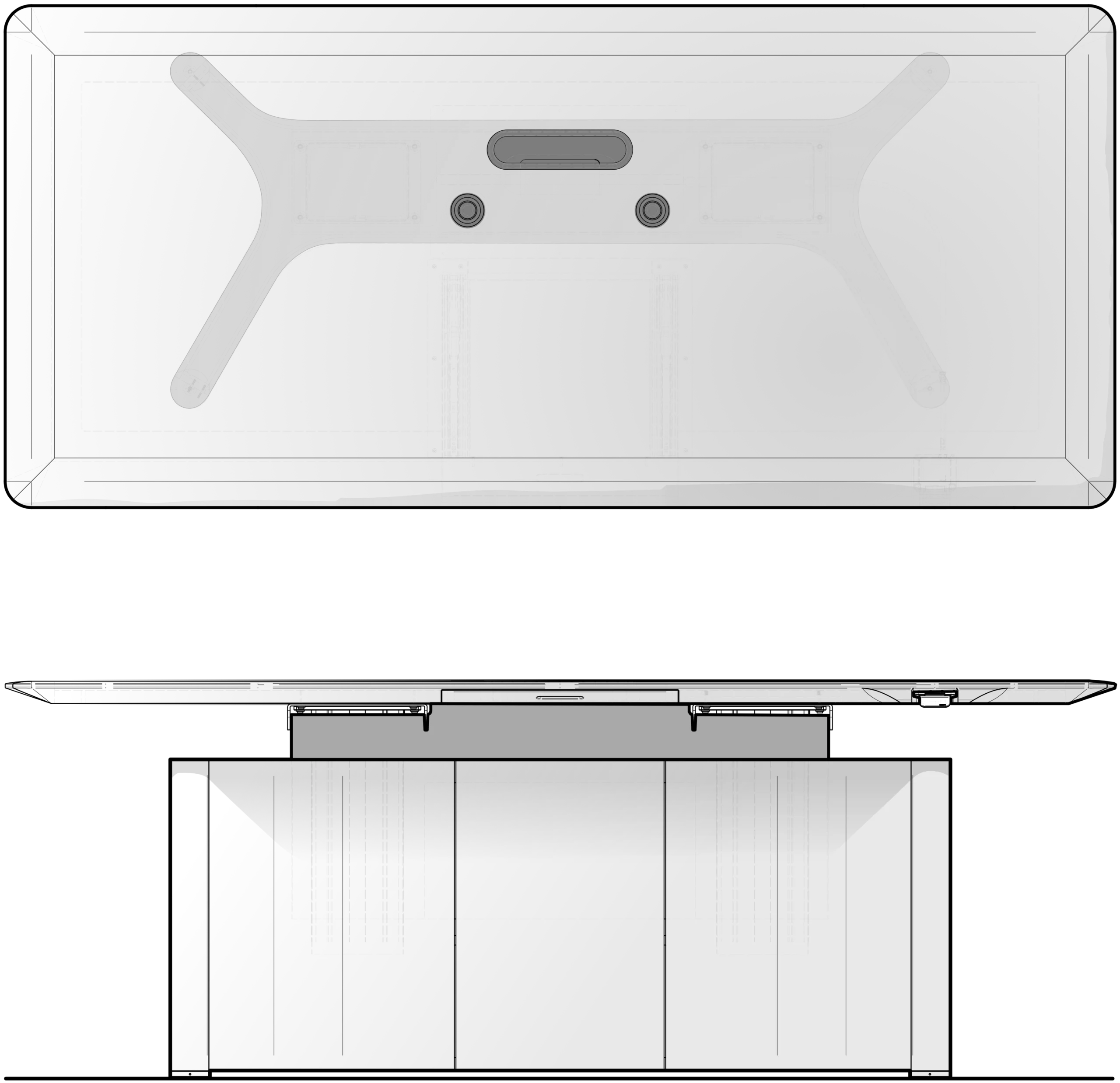 2D line drawing of Onyx Table