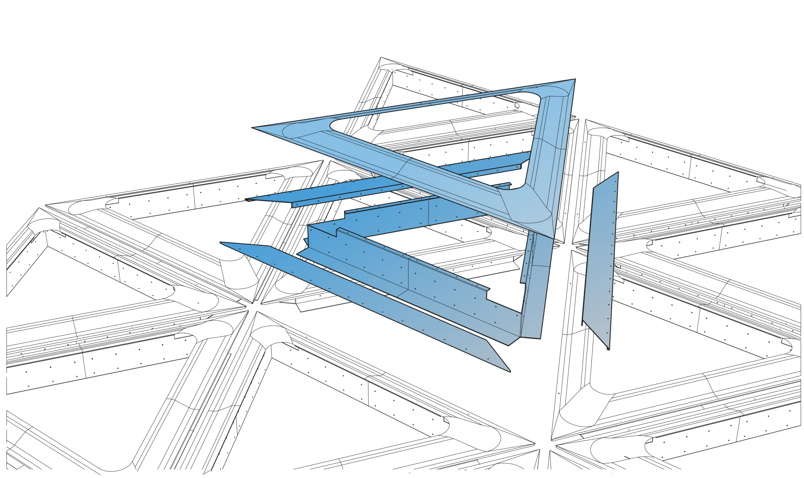 2D Drawing of an Acoustical panel