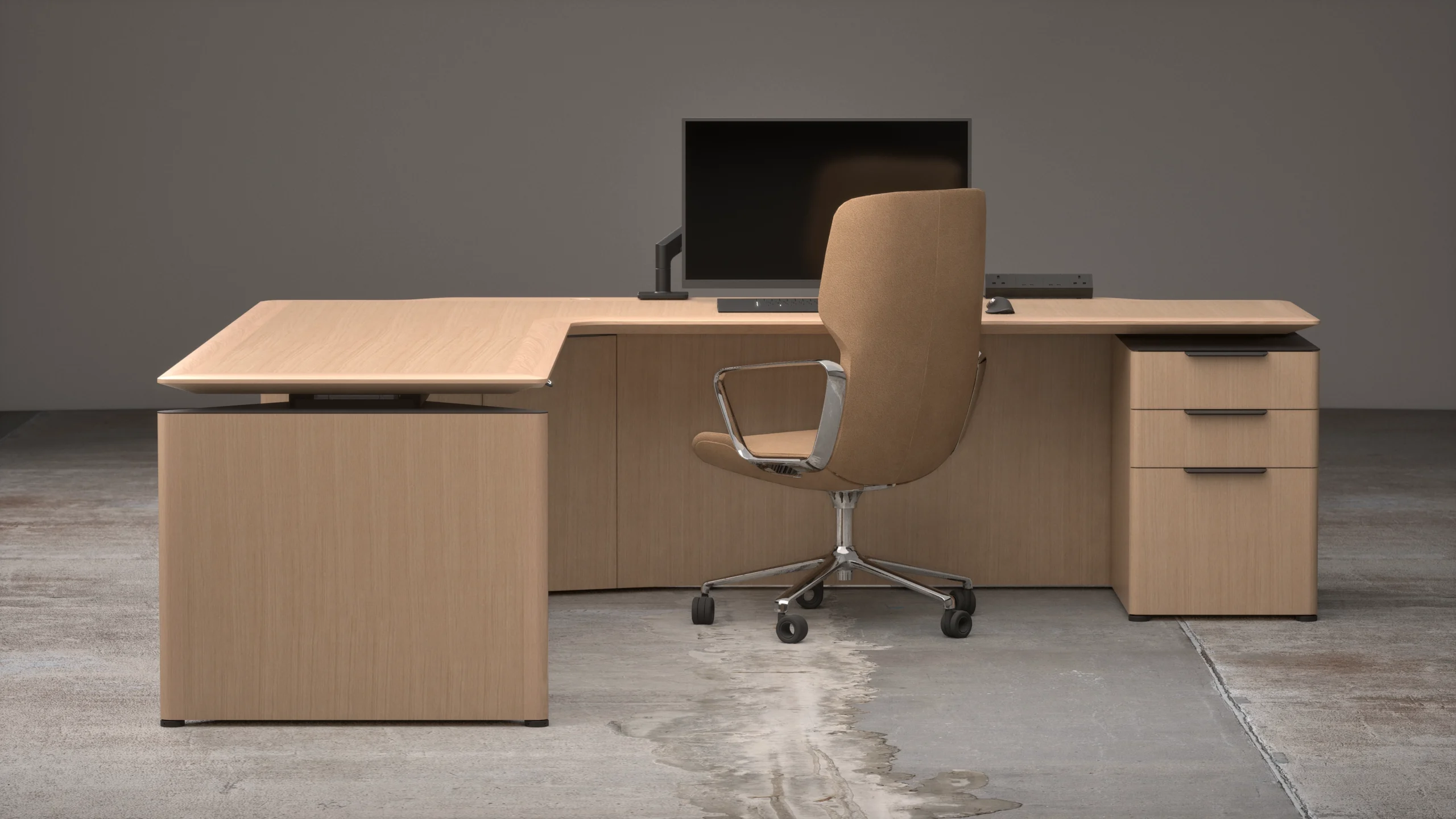 User side view of the executive desk