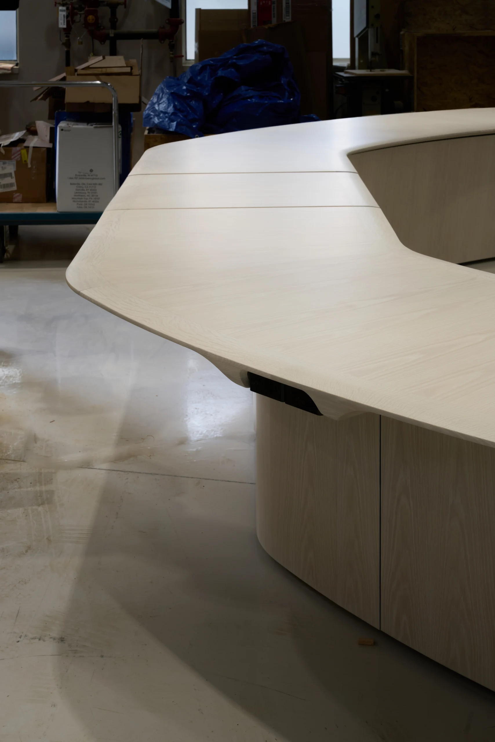 detail shot of a boardroom table